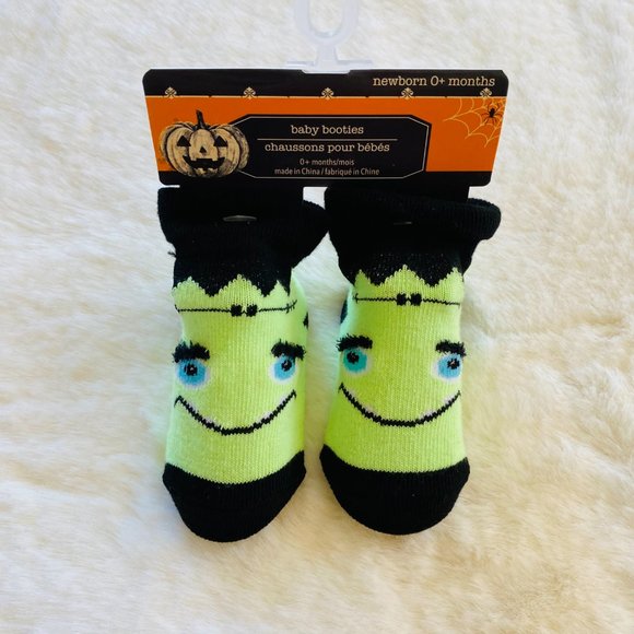 Frankenstein non-slip newborn bootie socks NEW - Picture 1 of 4